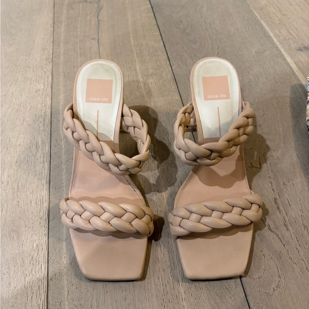 Dolce Vita Women's Braided Cream Heels